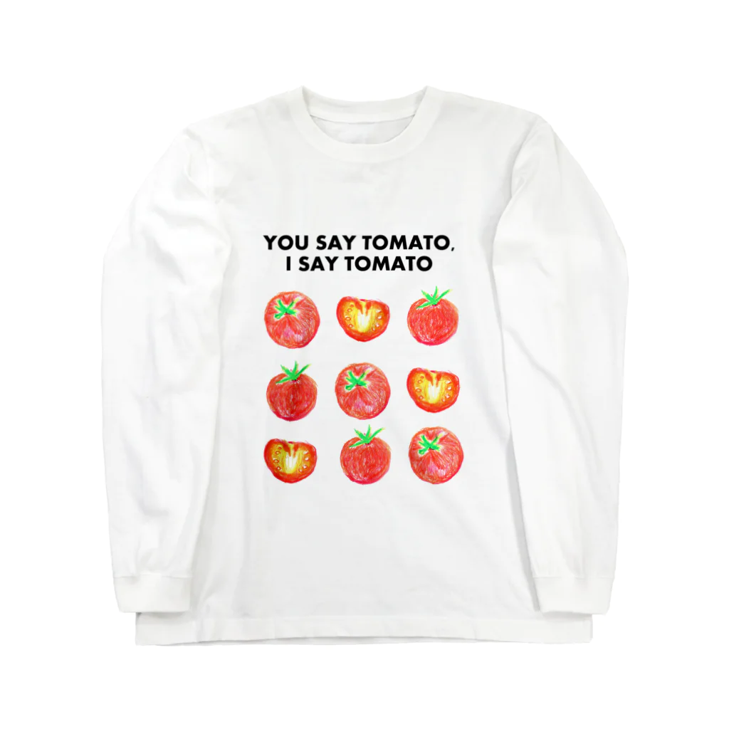 NIKORASU GOのユーモアトマトデザイン「埒が明かない」 Long Sleeve T-Shirt