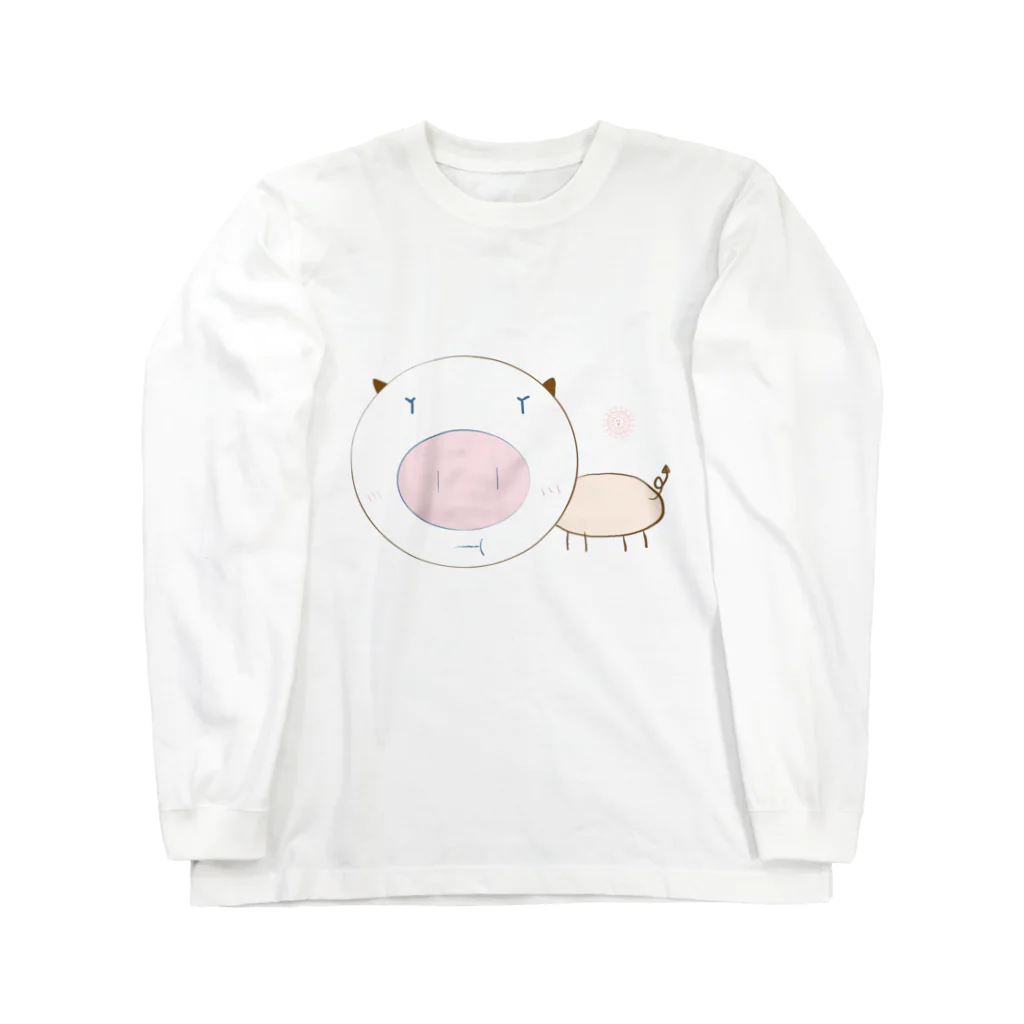 Chapy and TaaaboのCow girl Long Sleeve T-Shirt