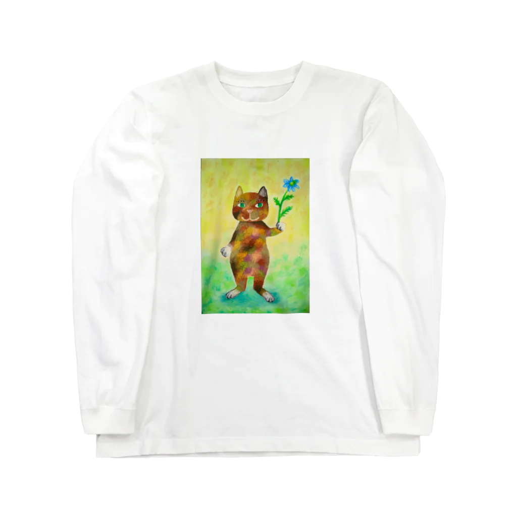 あなぐま(ひらいまき)のニゲラとコケねこさん Long Sleeve T-Shirt