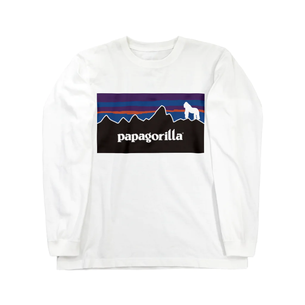 秘密結社ラビットシャドー団のPAPAGORILLA Long Sleeve T-Shirt