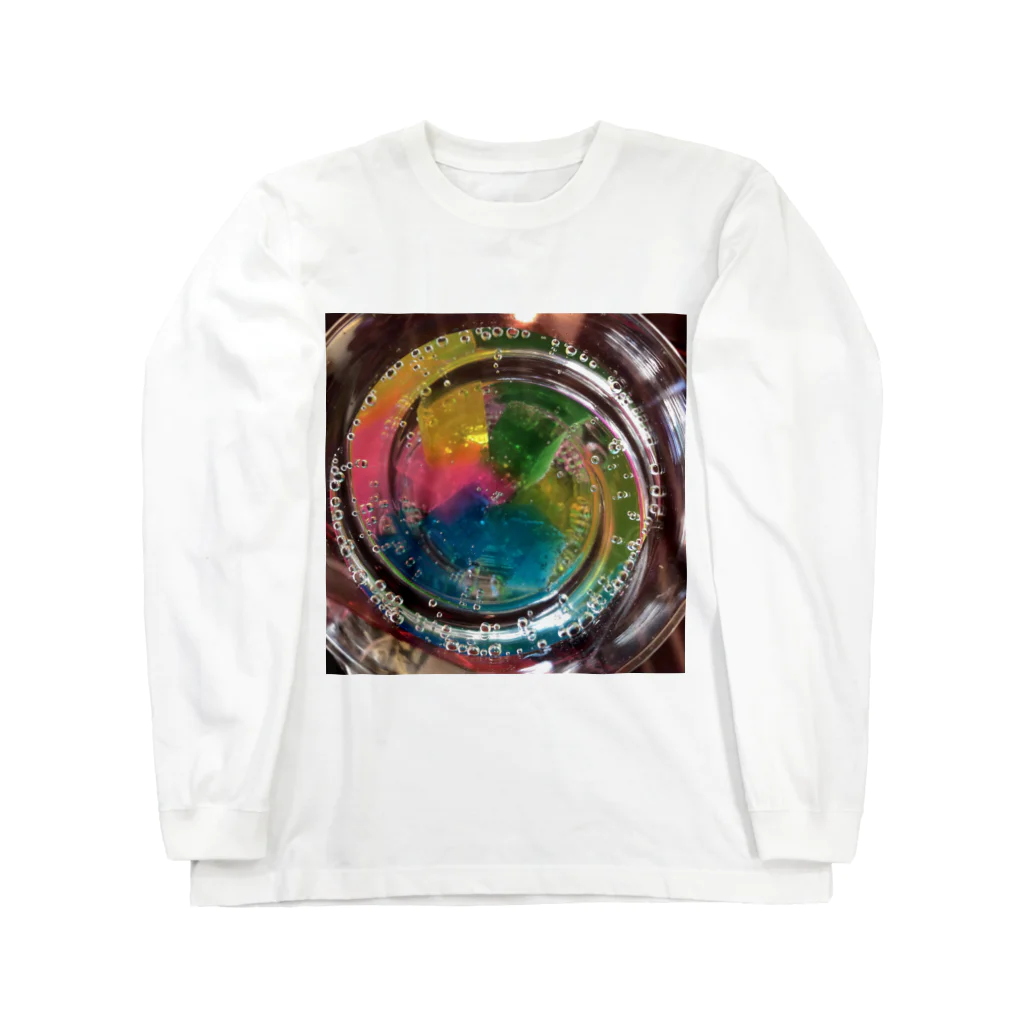 紺と青のカラフルソーダ Long Sleeve T-Shirt