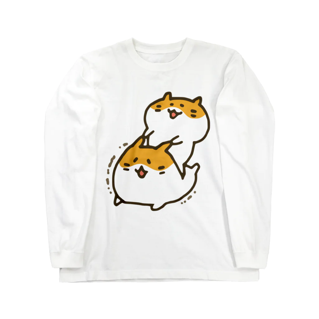 LINEスタンプ販売中ぱんのむにむにハムスター（カラー） Long Sleeve T-Shirt