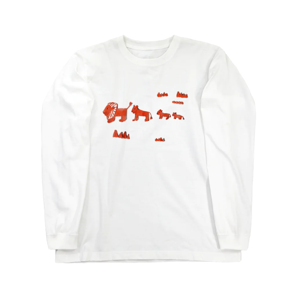 山崎綾子のあれこれのらいおん親子 Long Sleeve T-Shirt