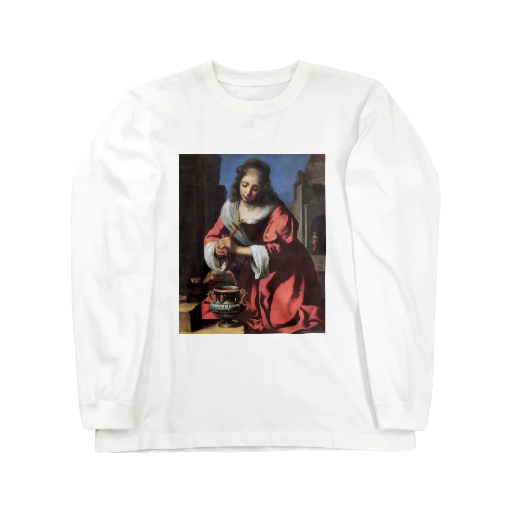 Art Baseの聖プラクセディス / フェルメール(Saint Praxedis 1655) Long Sleeve T-Shirt