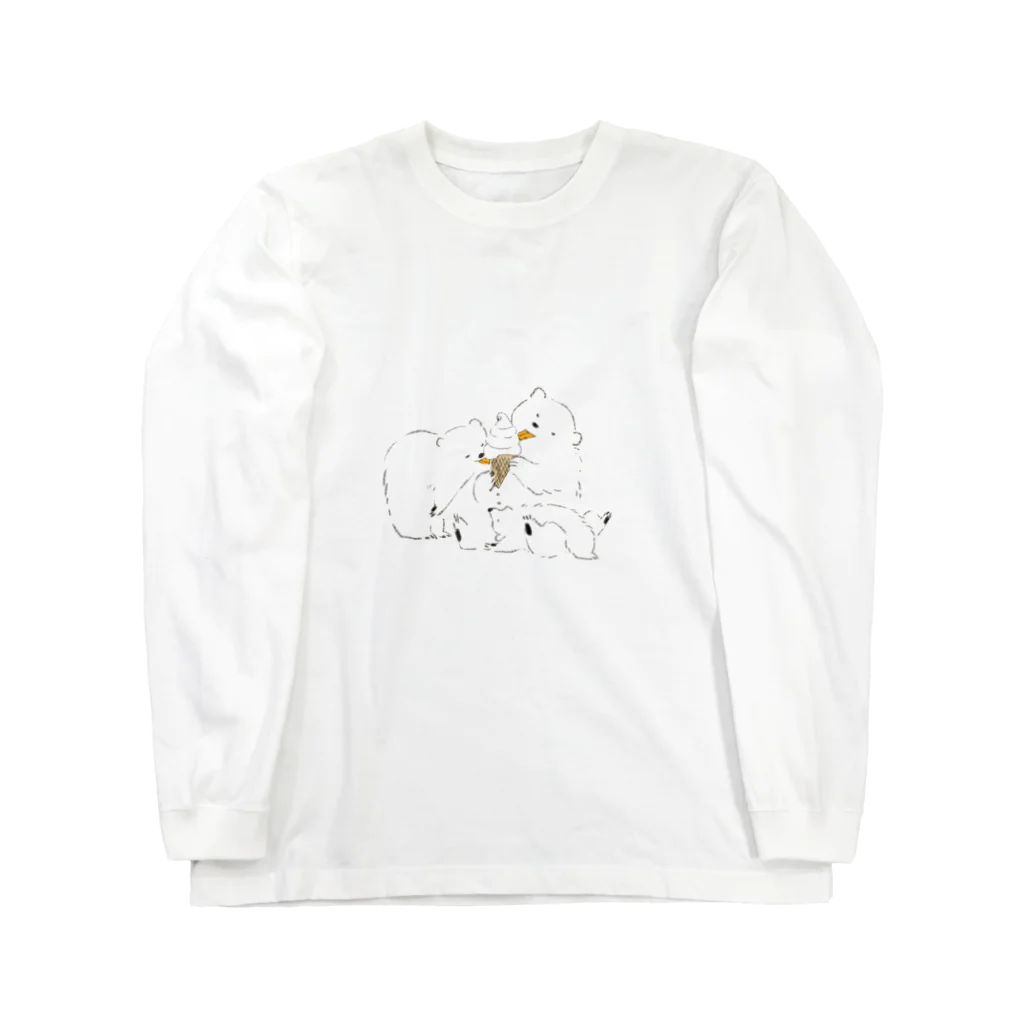 ももろ のソフトクリームとしろくま Long Sleeve T-Shirt