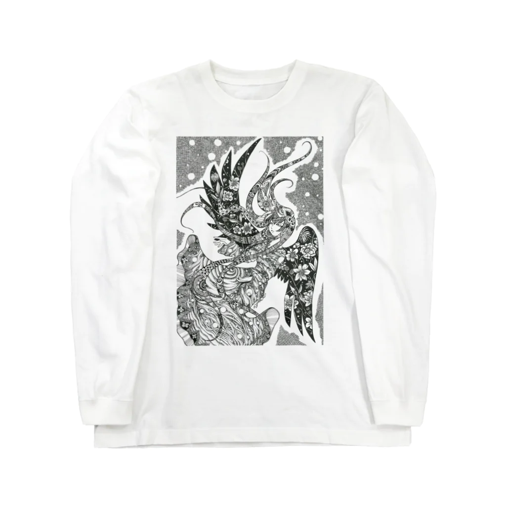 片翼の風見鶏(モノクロ) Long Sleeve T-Shirt