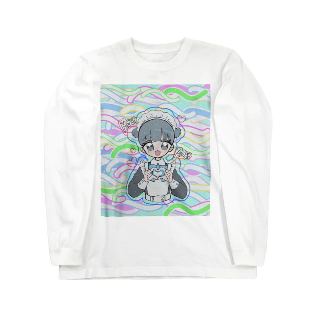 循環性飽食のお団子青メイドちゃん(カラフル) Long Sleeve T-Shirt