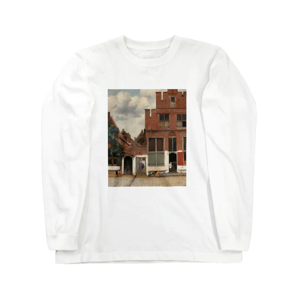 Art Baseの小路 / フェルメール (View of Houses in Delft (The little Street) 1658) ロングスリーブTシャツ