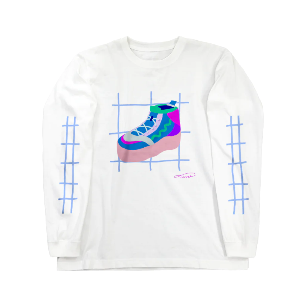 F U U R Oの【HIGH CUT - BLUE】 Long Sleeve T-Shirt