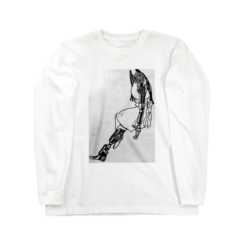 canarys_atelierのArtificial limb 〜stylish girl〜 ロングスリーブTシャツ