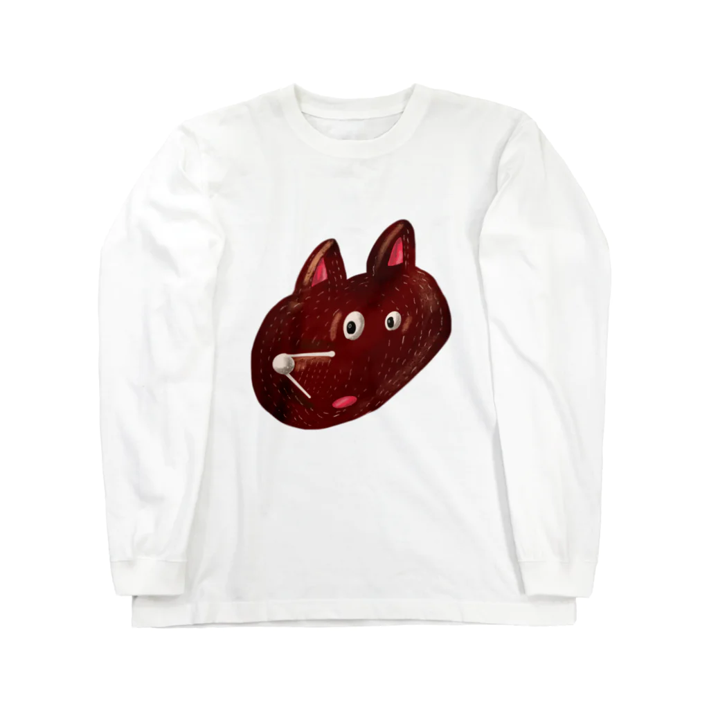 Tania NobukovskiのHEY BEAR FACE ロングスリーブTシャツ