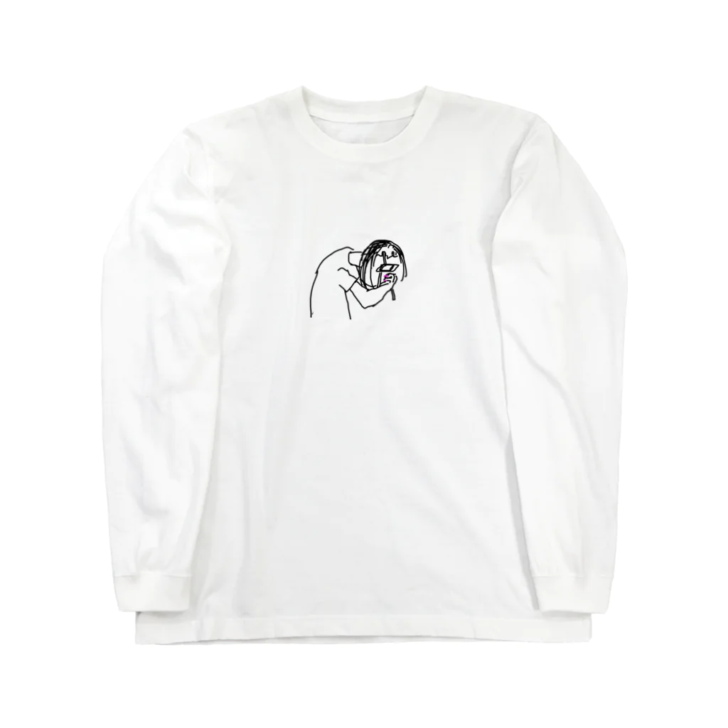 チデぺーニョのネイルの写真撮る人 Long Sleeve T-Shirt