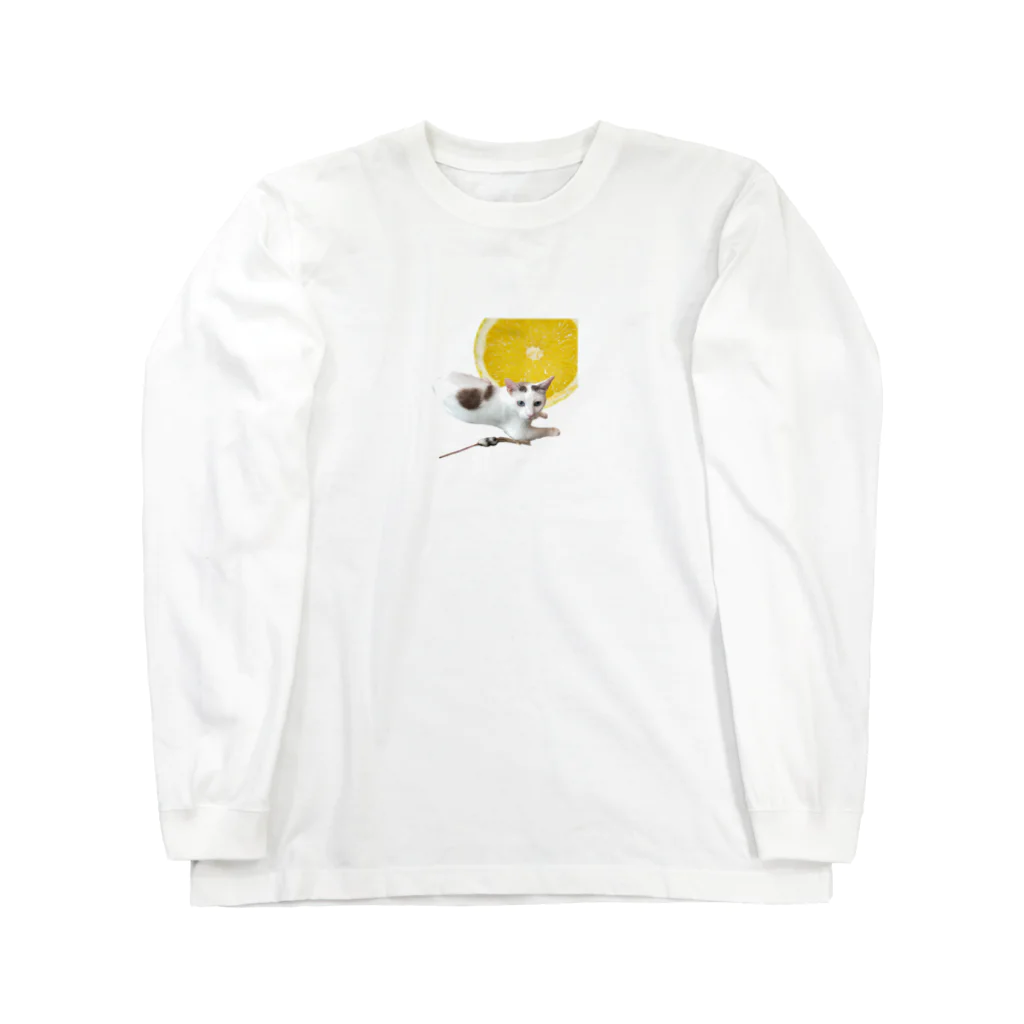 保護猫カフェ「駒猫」さん家のNo.1 レモンなノアくん♪ Long Sleeve T-Shirt