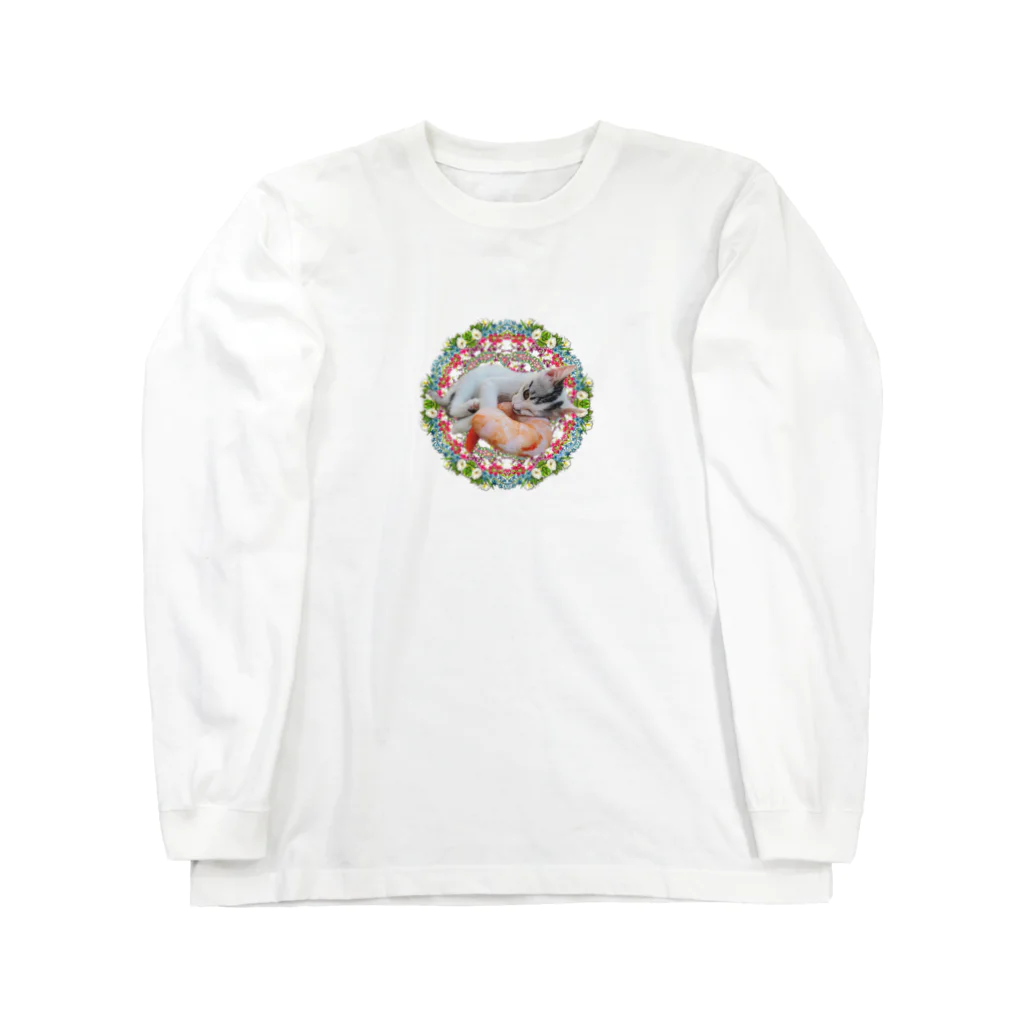 保護猫カフェ「駒猫」さん家のNo.4 イチゴちゃん♪ Long Sleeve T-Shirt