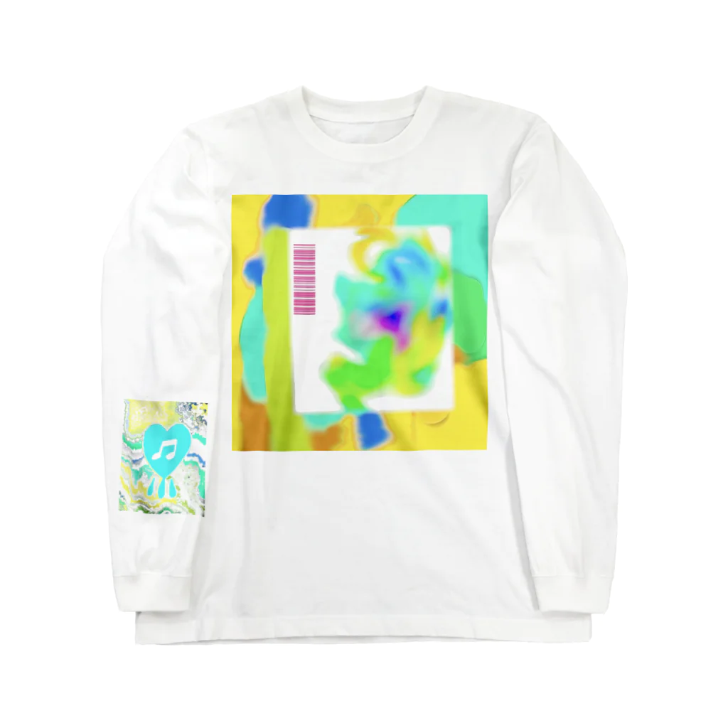 -ishのMUSIC x NEON YELLOW  ロングスリーブTシャツ