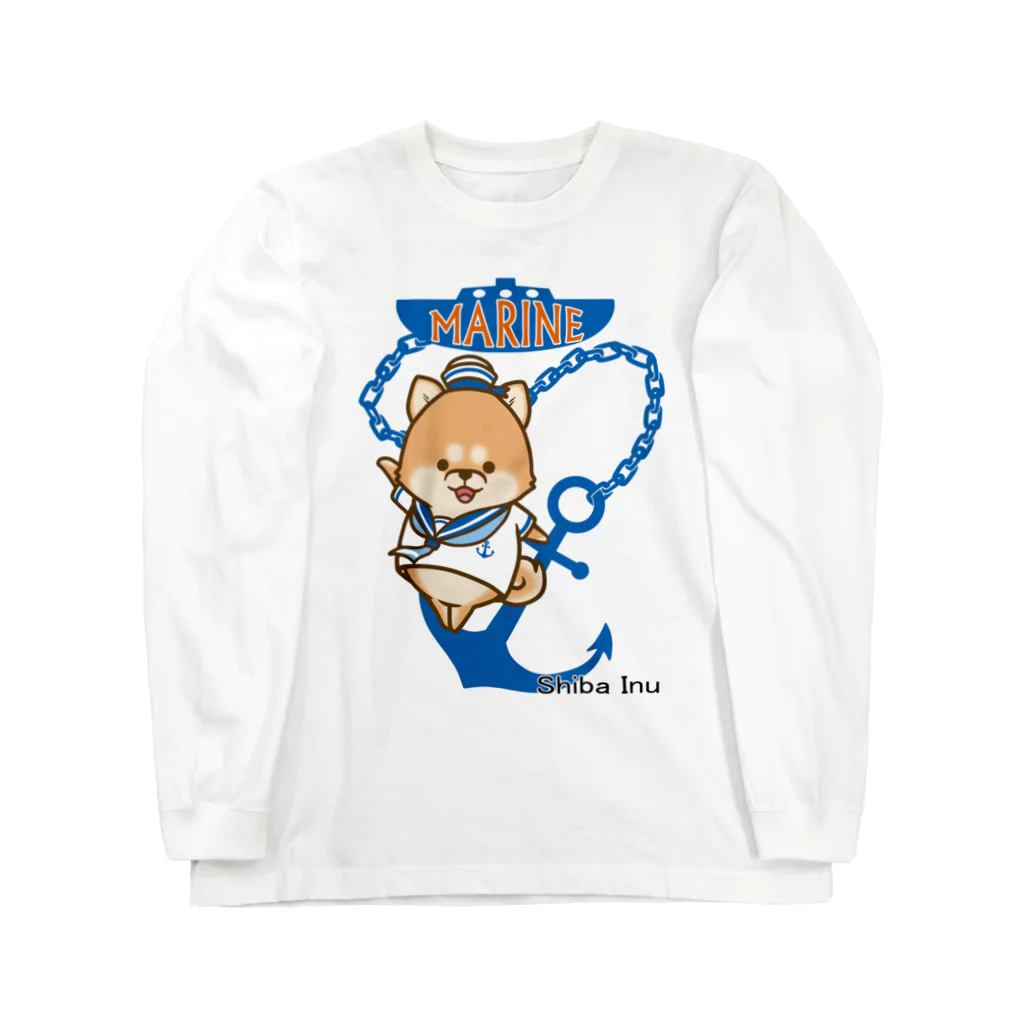 ラクガキメイトの柴犬　マリンルック Long Sleeve T-Shirt