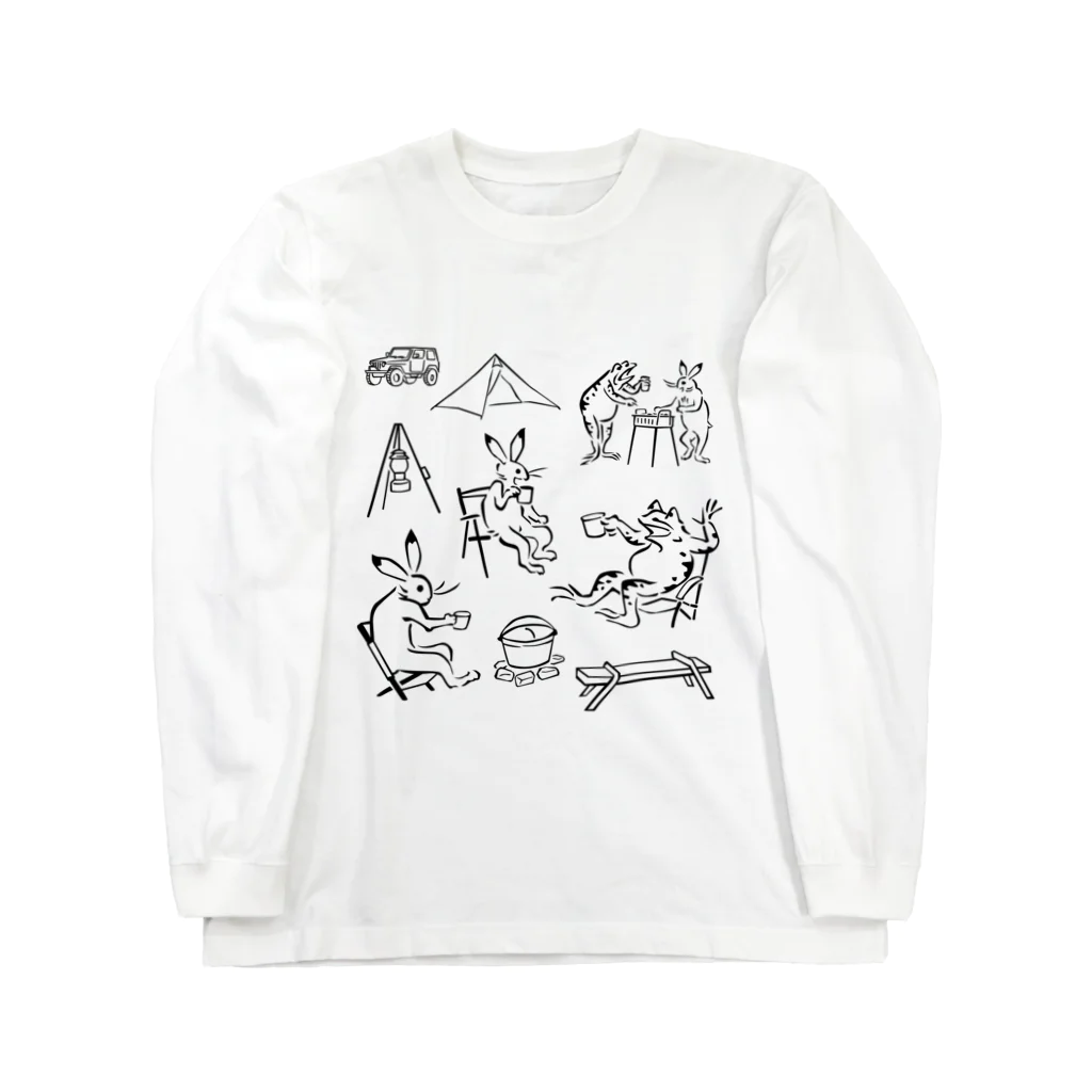 HOUSOの鳥獣戯画現代版　アウトドア Long Sleeve T-Shirt