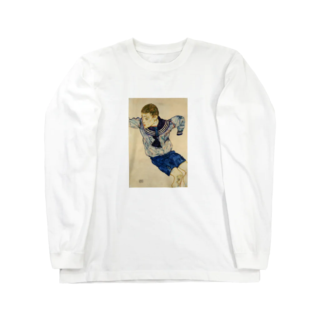 Art Baseのエゴン・シーレ / 1913 / Boy in a Sailor Suit / Egon Schiele ロングスリーブTシャツ