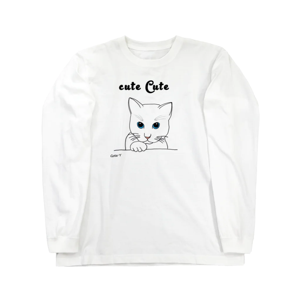 ゴータ・ワイの女白猫 ロングスリーブTシャツ