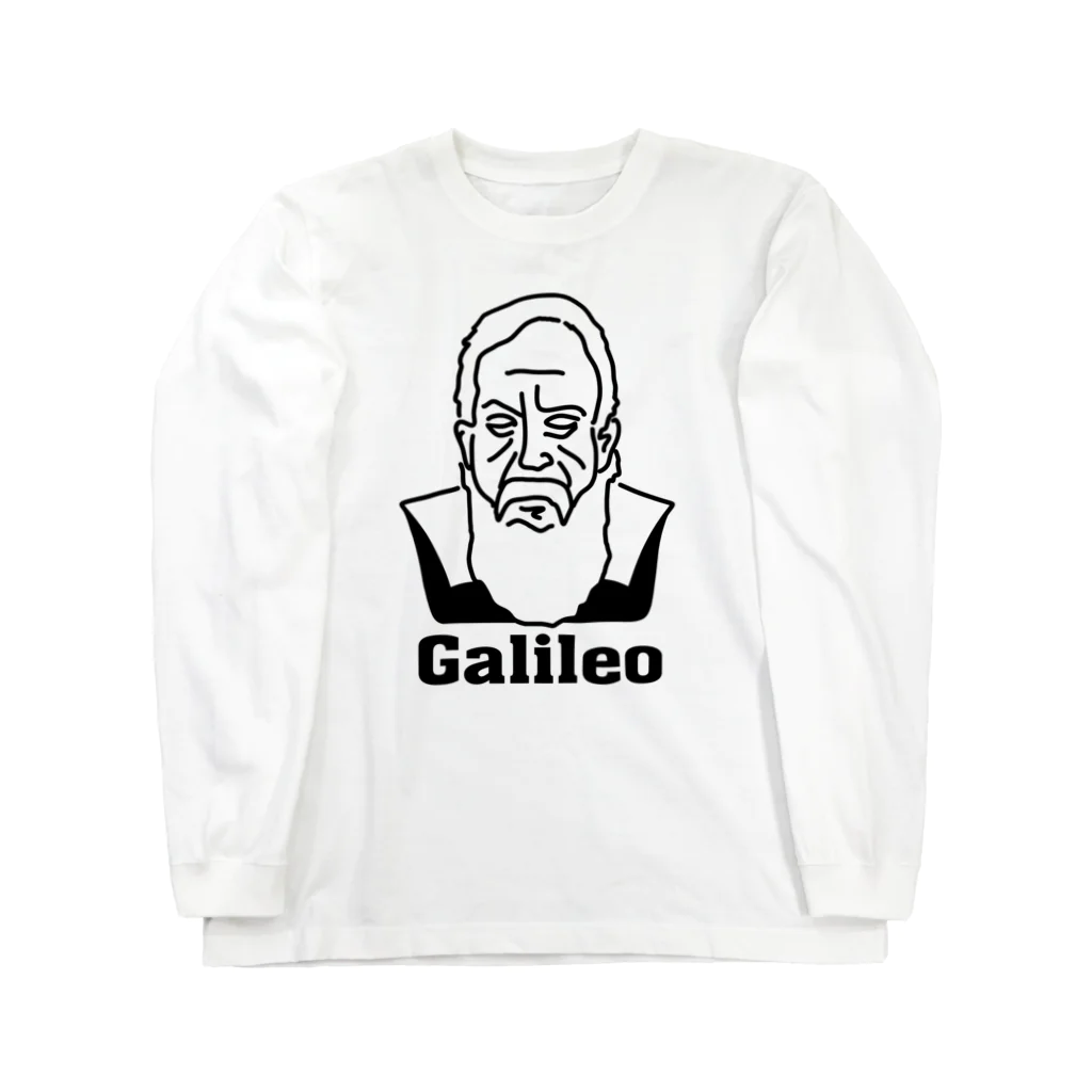 Aliviostaのガリレオ Galileo Galilei イラスト 歴史 偉人 Long Sleeve T-Shirt