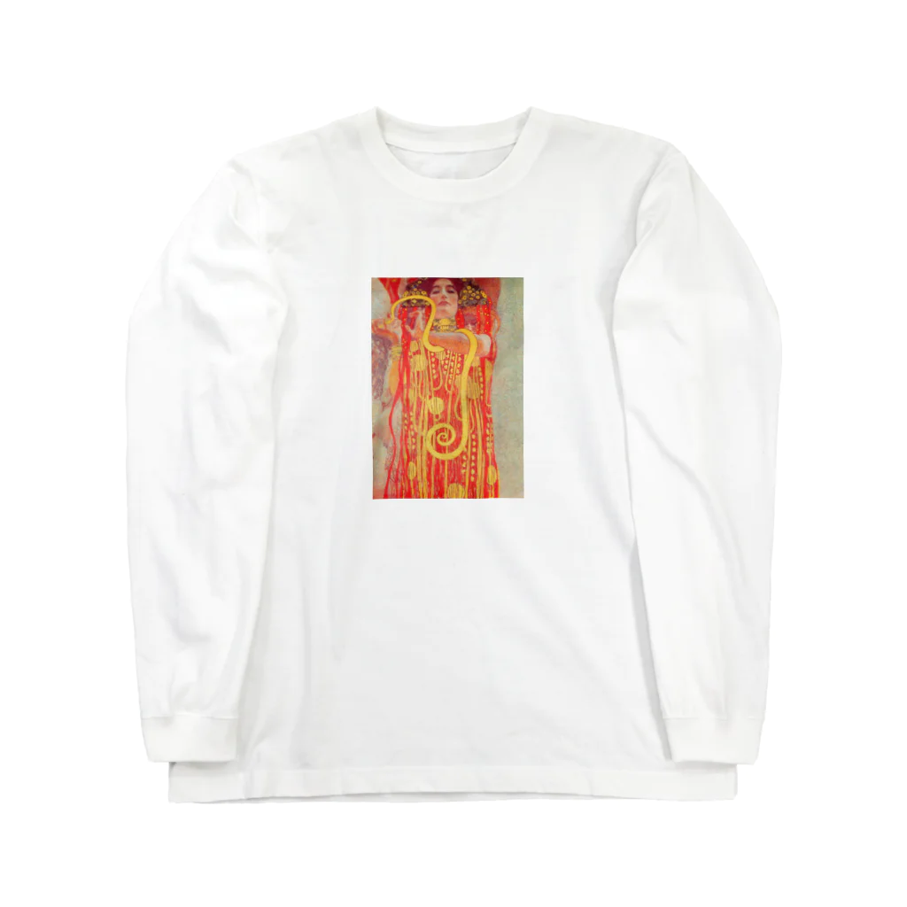 Art Baseのグスタフ・クリムト / 1907 /University of Vienna Ceiling Paintings (Medicine) / Gustav Klimt ロングスリーブTシャツ