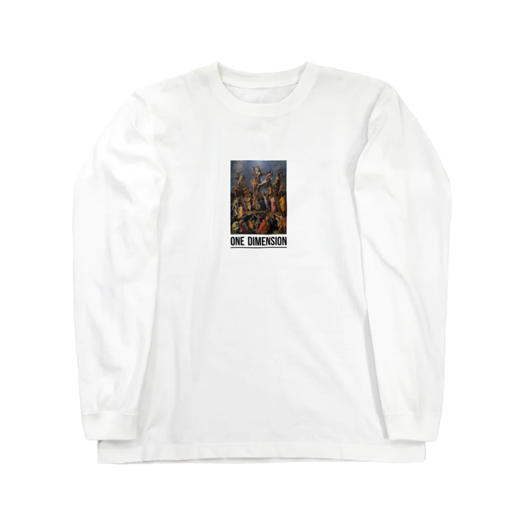 No Replyの絵画T（ONE DIMENSION） ロングスリーブTシャツ