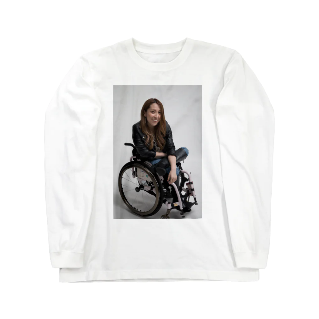 中嶋涼子の車椅子ですがなにか？！の笑ってるよシリーズ ロングスリーブTシャツ