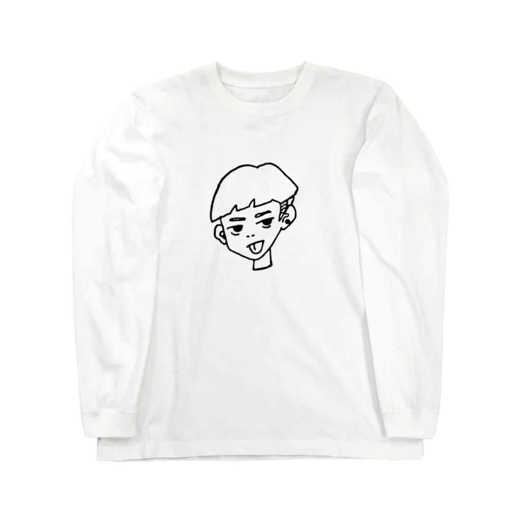 ヤマダのクビになった男の子(線のみ) Long Sleeve T-Shirt