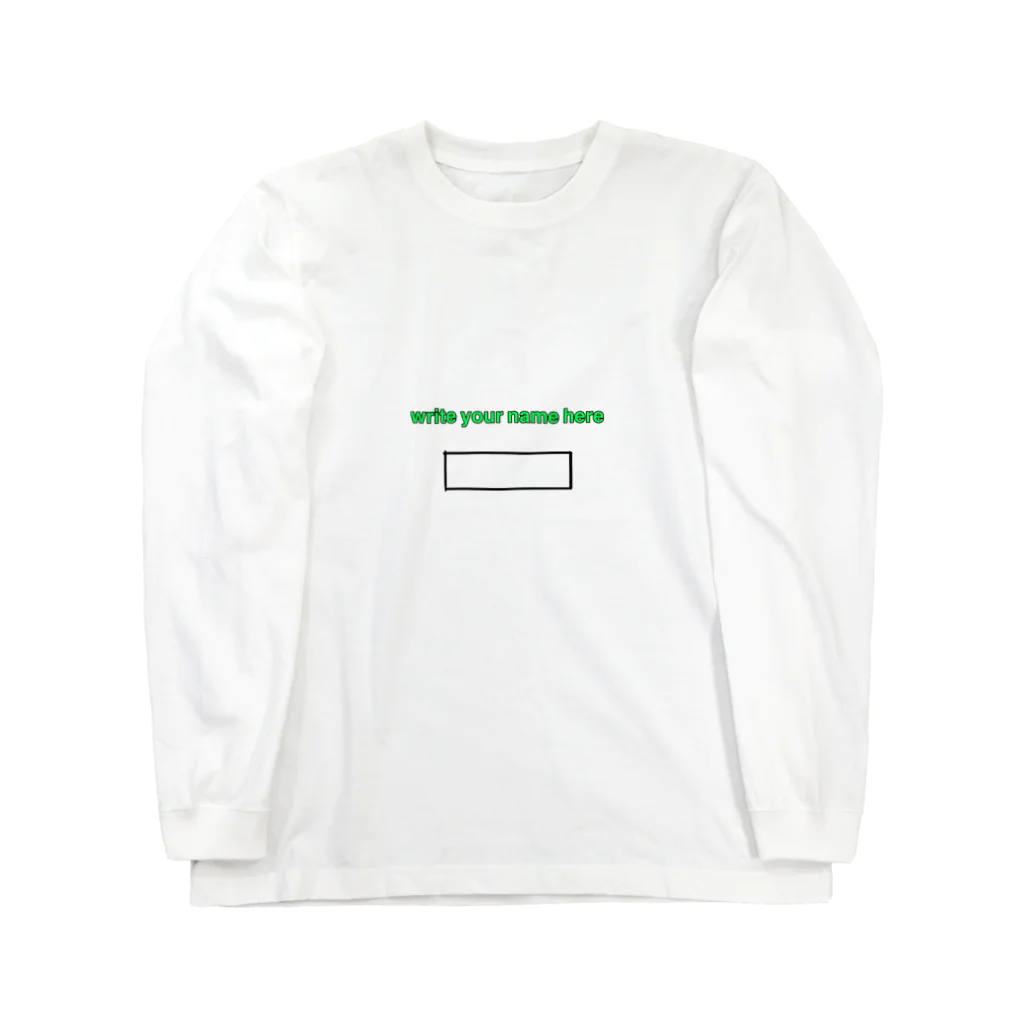 _pop__716のwrite your name here Long Sleeve T-Shirt