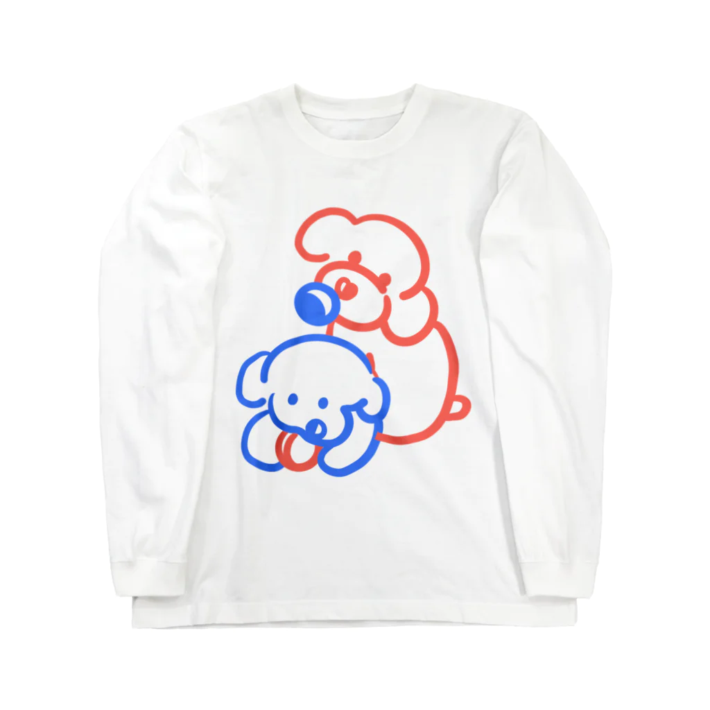 お菓子パーラーのトイプードル家族 Long Sleeve T-Shirt