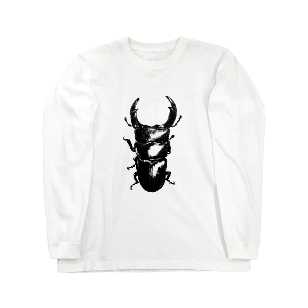 gorobalのオオクワガタ(毛筆) Long Sleeve T-Shirt