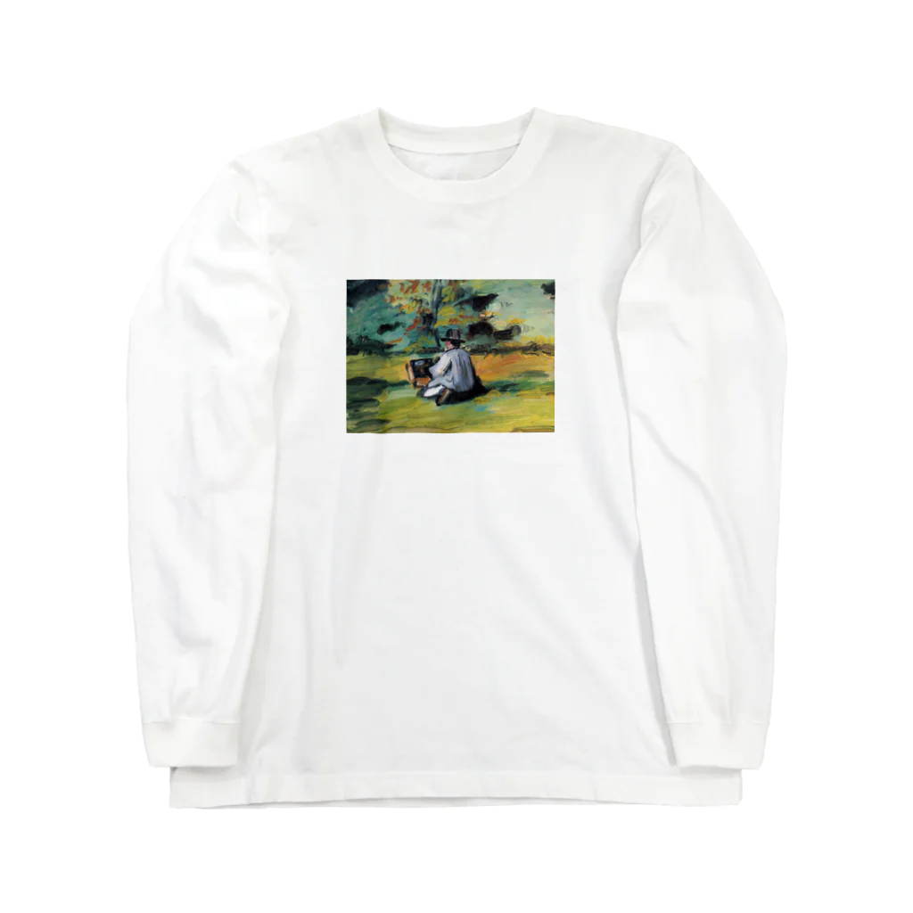 Art Baseのポール・セザンヌ / 1875 /A Painter at Work / Paul Cezanne ロングスリーブTシャツ