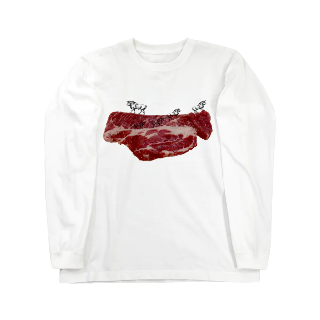 tottoの肉食／ビーフ×牛さん Long Sleeve T-Shirt