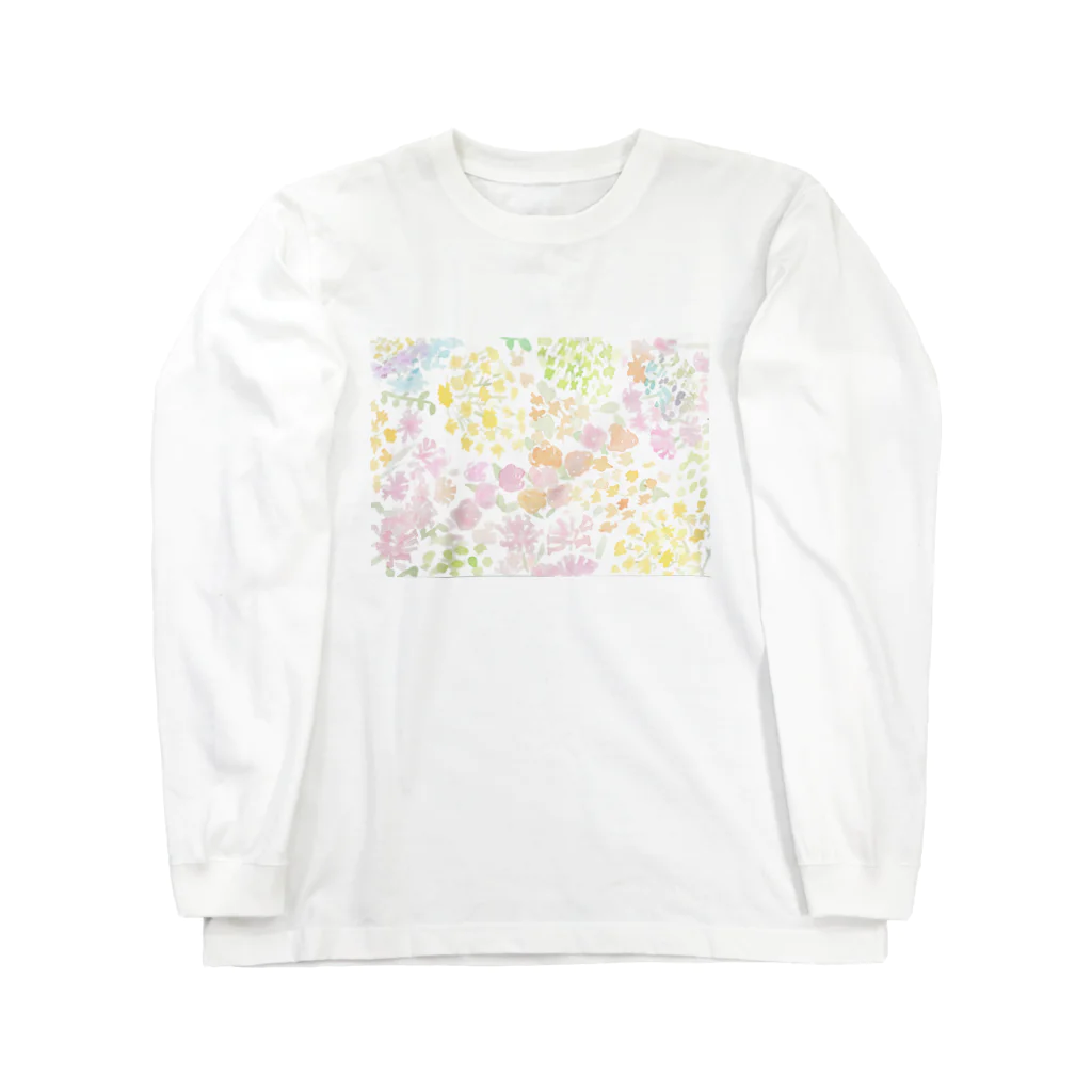 MAKIのflower(淡) ロングスリーブTシャツ