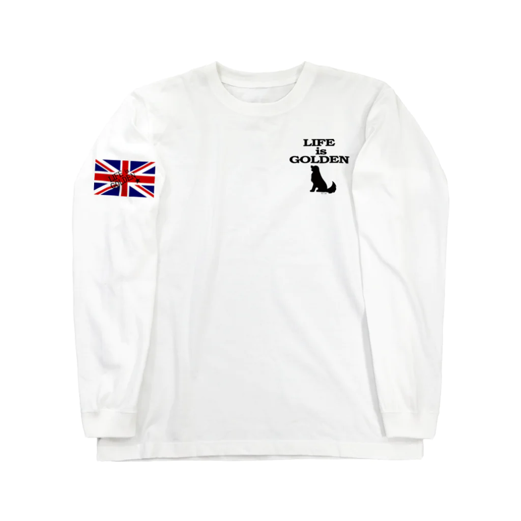 Retriever Laboratoryの英国ゴールデンシリーズ７（モノクロ・ワンポイント） Long Sleeve T-Shirt