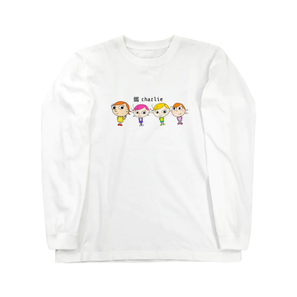 charlolのcharlie family  QR ロングスリーブTシャツ