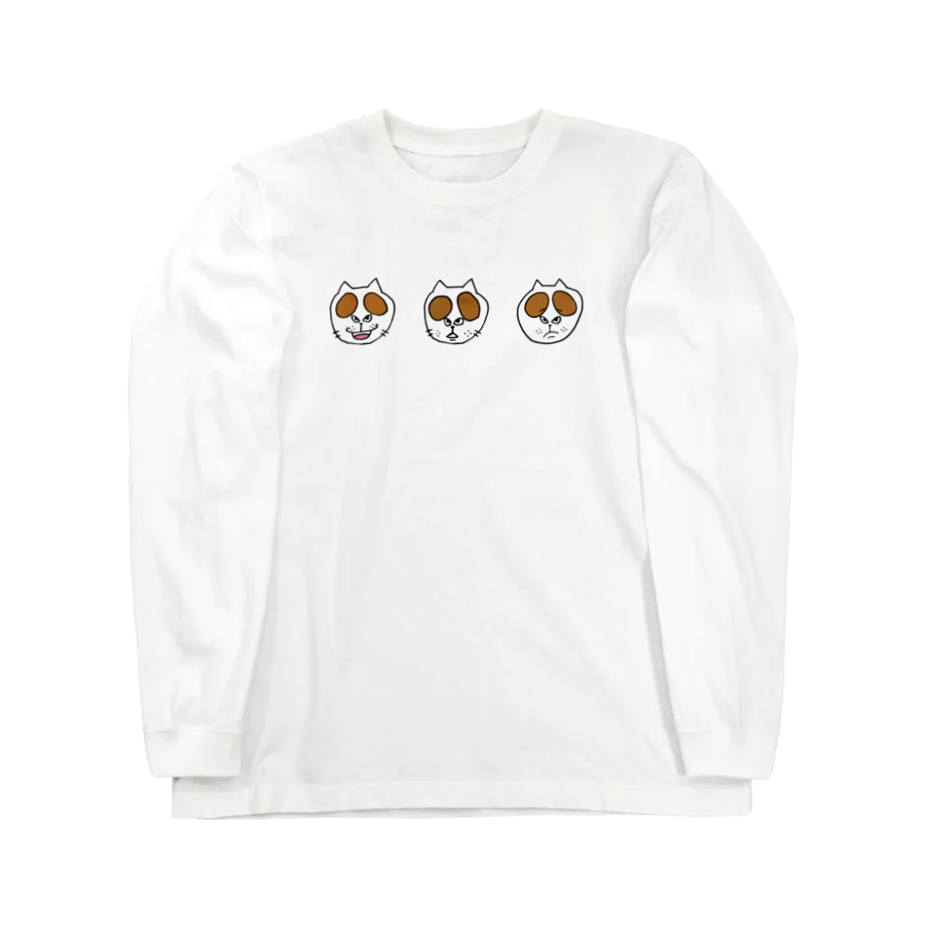 TOSANEKOのにらめっこ　ちゃいろ Long Sleeve T-Shirt