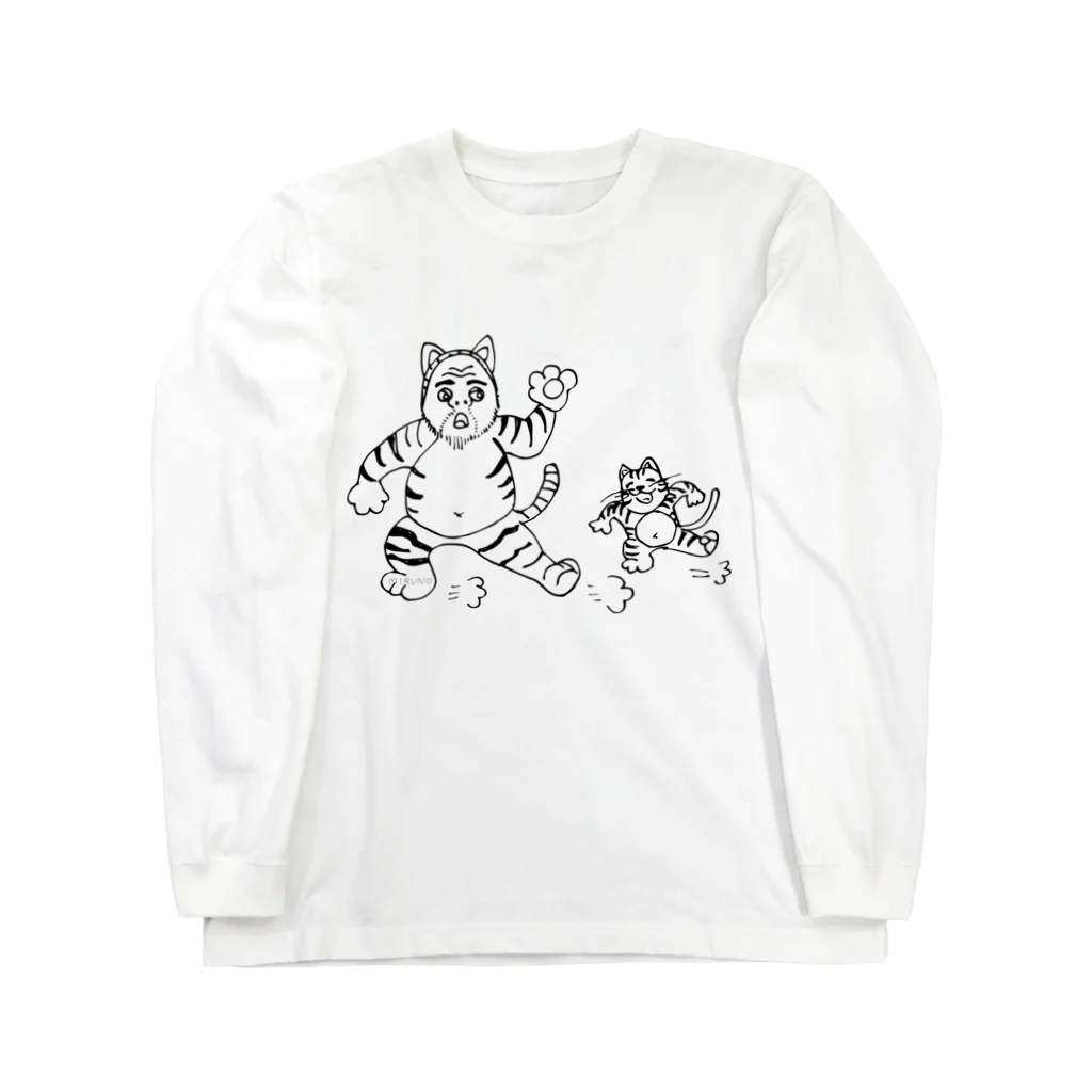 MIRUNOの「ねこおじさん、踊る」 Long Sleeve T-Shirt