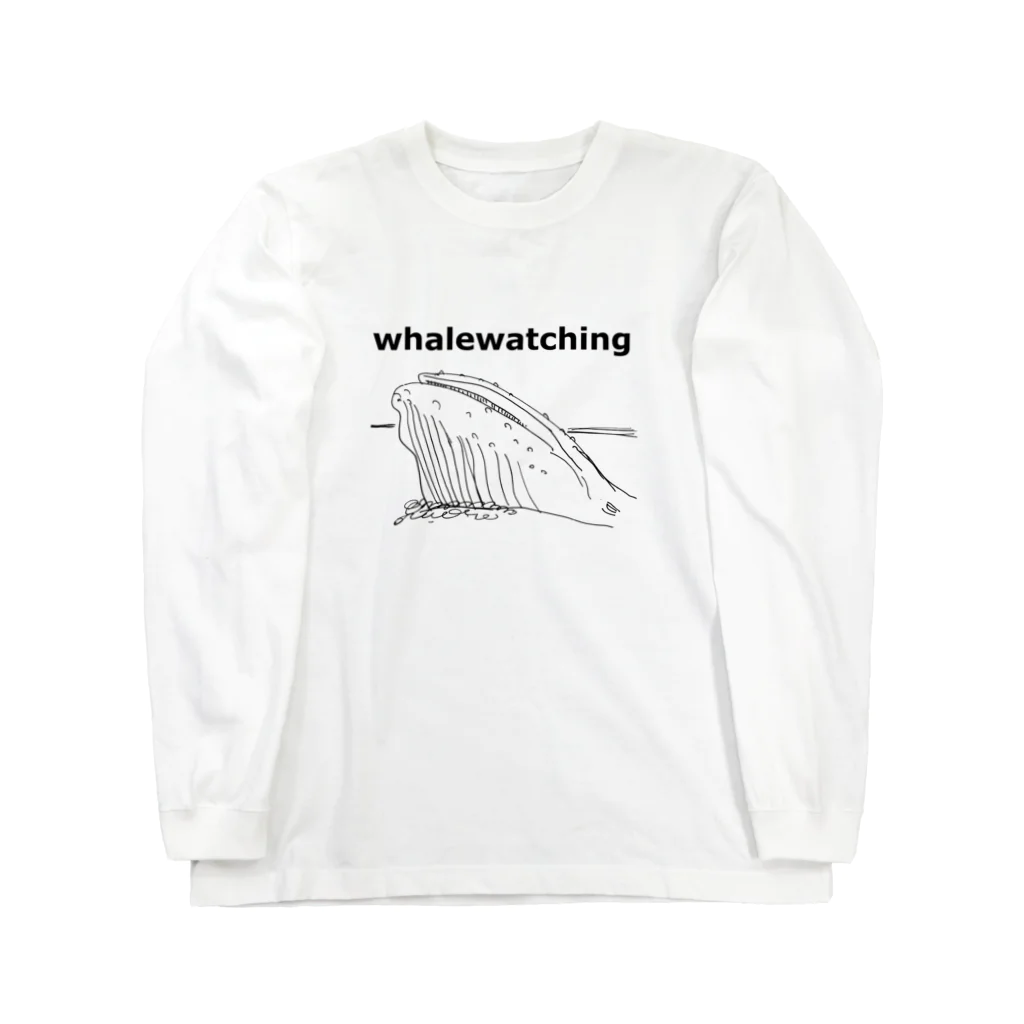 ぽぽこの箱のwhalewatching ロングスリーブTシャツ