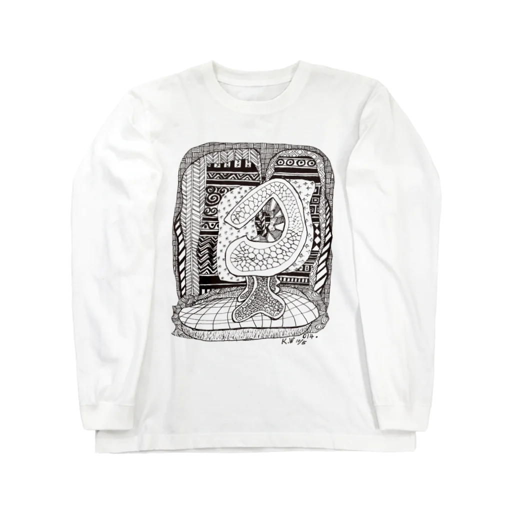 fDESIGNのkw_02b_縄文 Long Sleeve T-Shirt