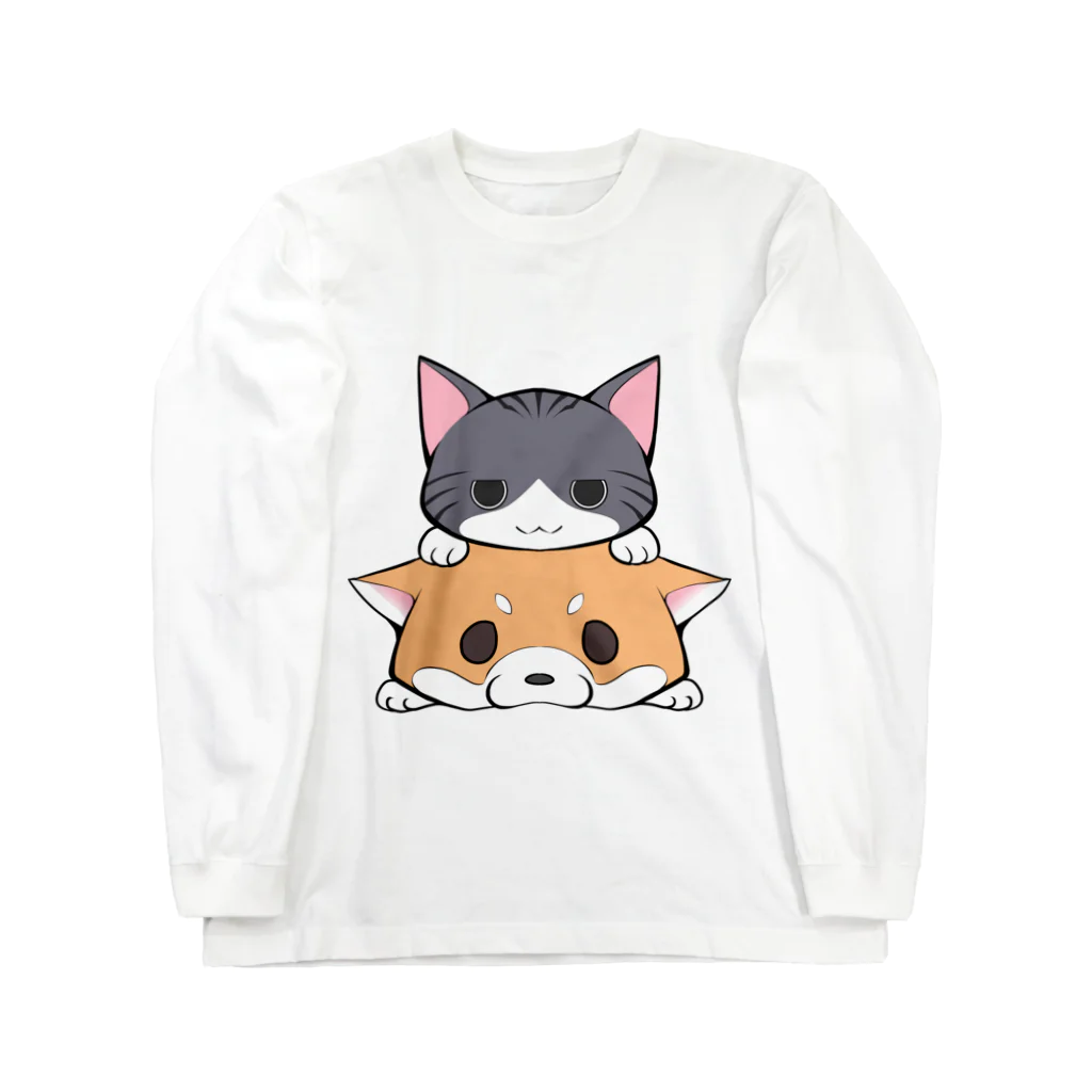 スナネコシンドバッド SUZURIキャラバンのしばねこ ロングスリーブTシャツ