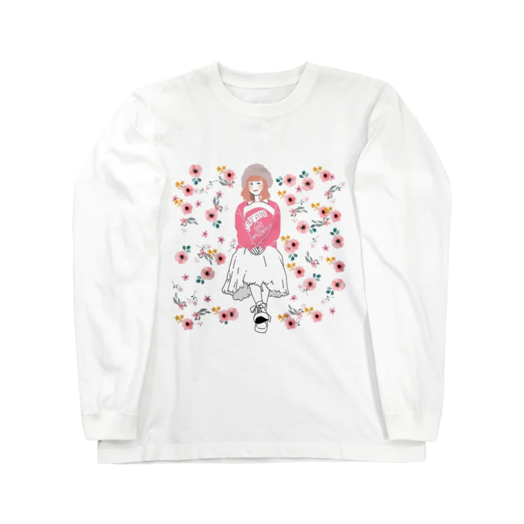 off-whiteのお花柄ガール Long Sleeve T-Shirt