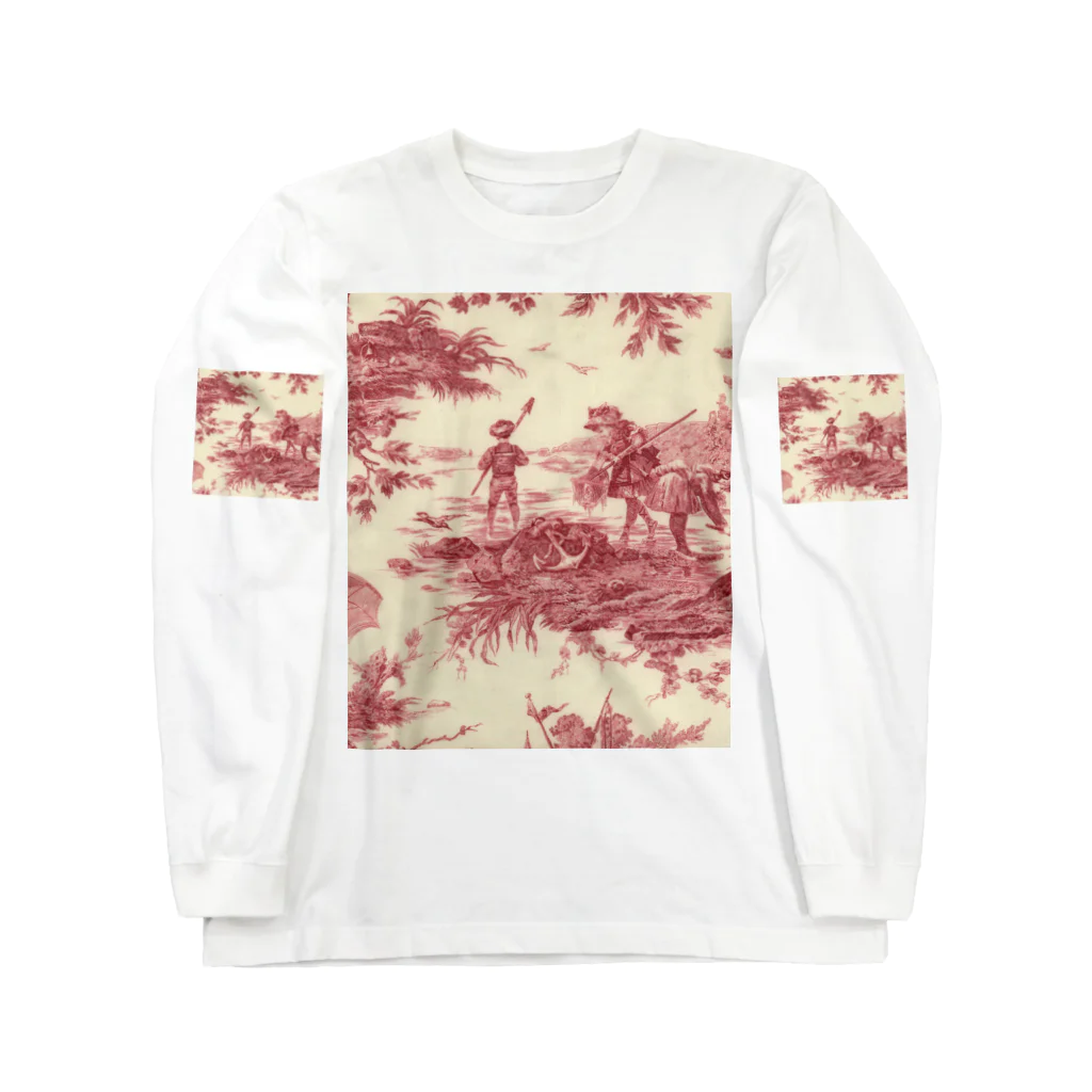 J. Jeffery Print Galleryのトワルドジュイ Toile de Jouy ロングスリーブTシャツ