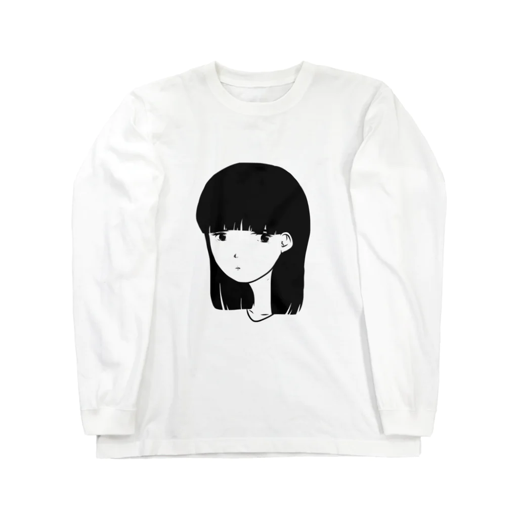 ヒロポン販売所の無表情黒髪少女 Long Sleeve T-Shirt