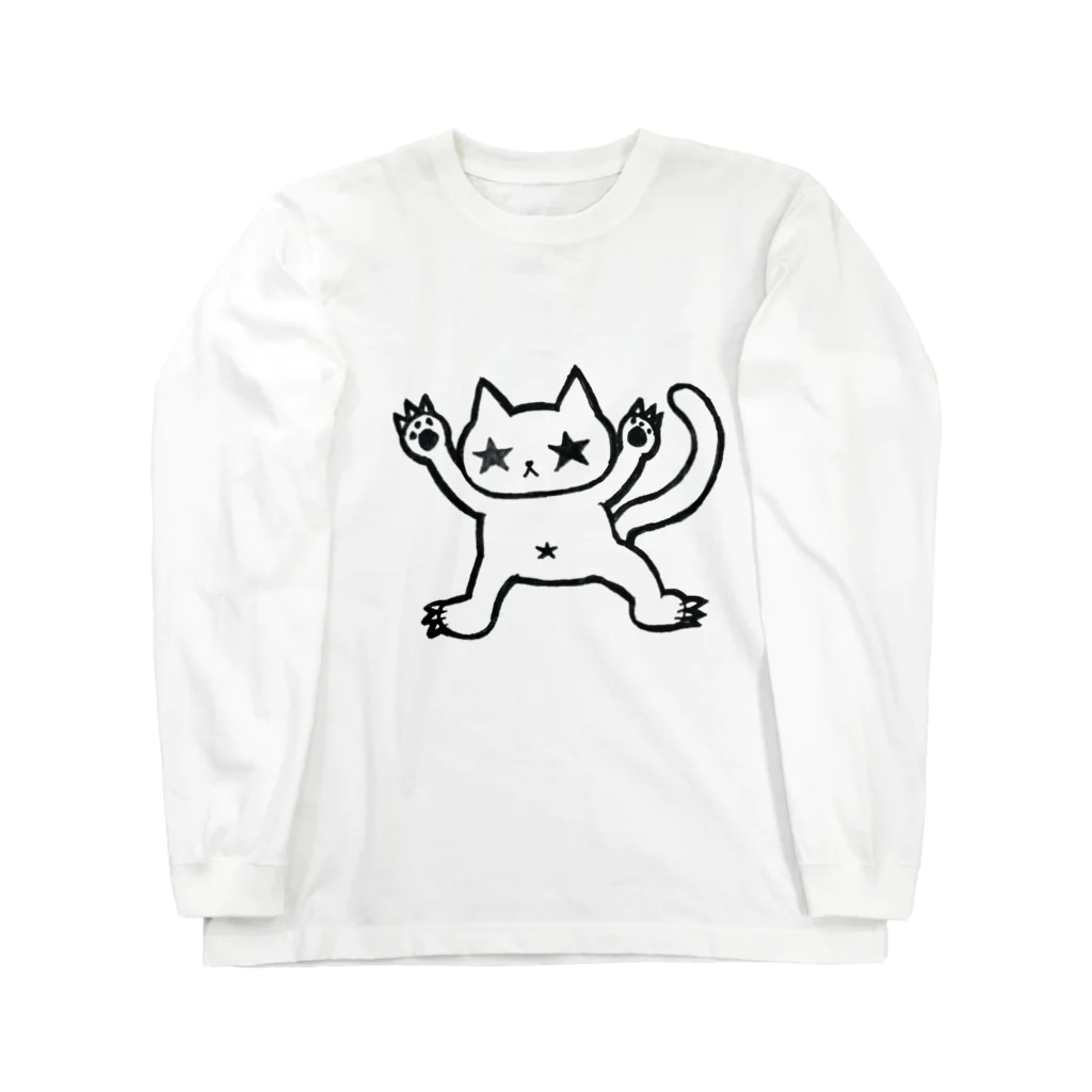 cohanaの自由気ままに生きる猫 ロングスリーブTシャツ