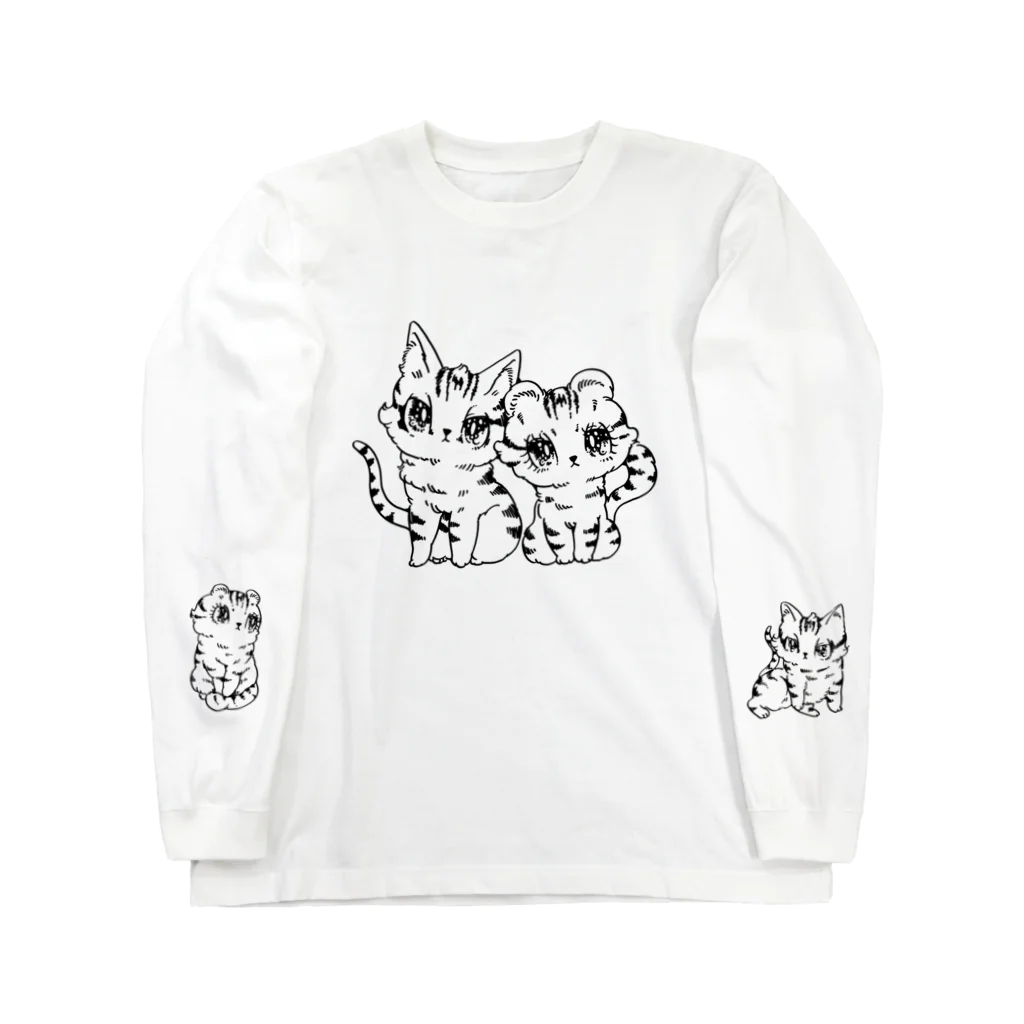 せきやゆりえ落書きショップのミランヤマト２ショットかわいい ロングスリーブTシャツ