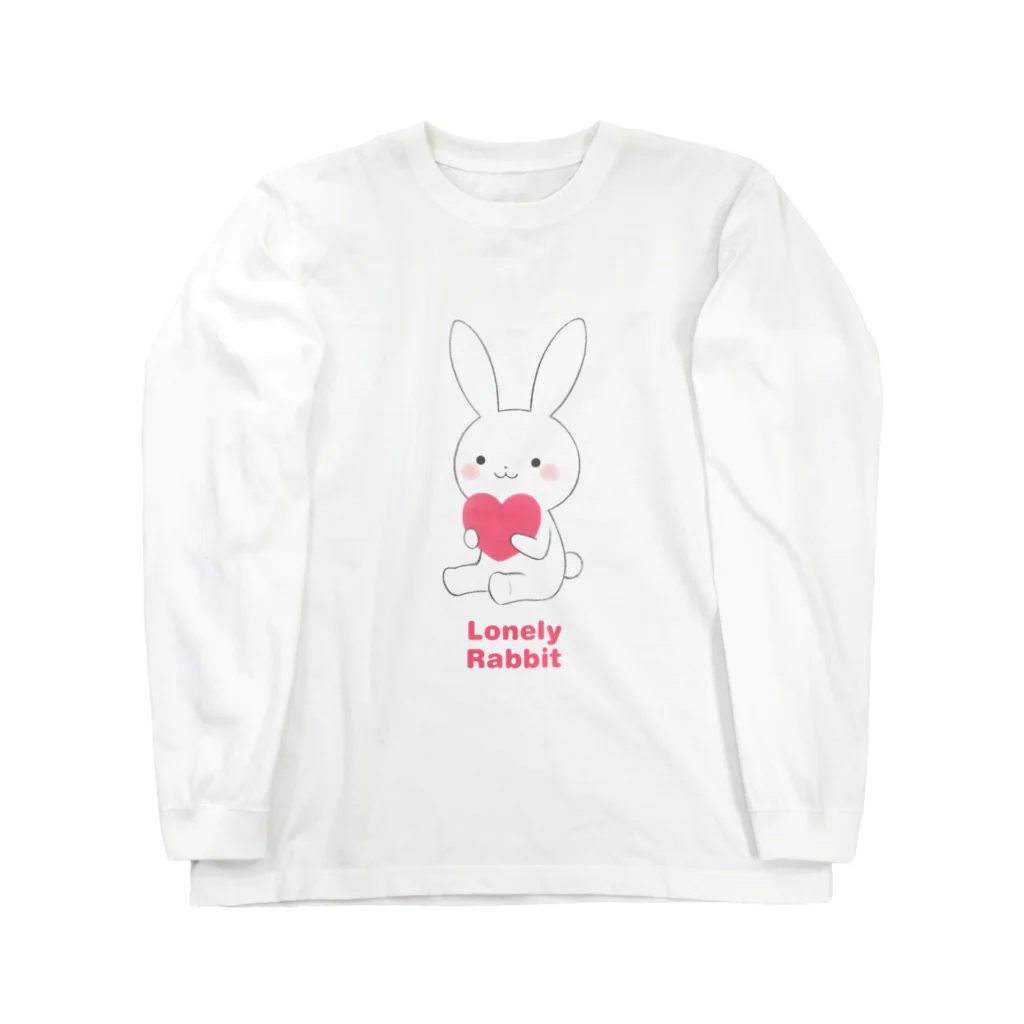 おがわゆきこの白うさぎ（ペア） ロングスリーブTシャツ