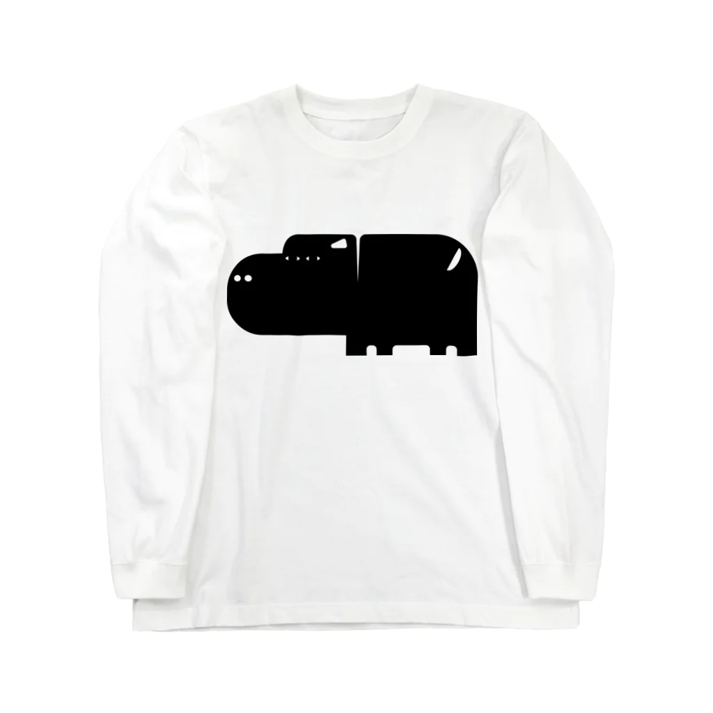 オ ザ むのANIMALシリーズ　かば Long Sleeve T-Shirt