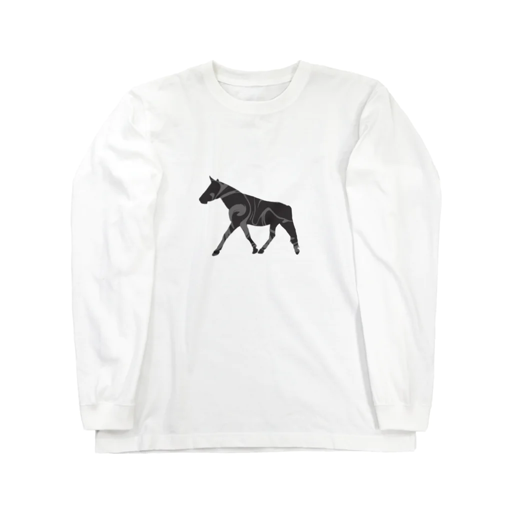 yuriekonoの馬マーブル Long Sleeve T-Shirt