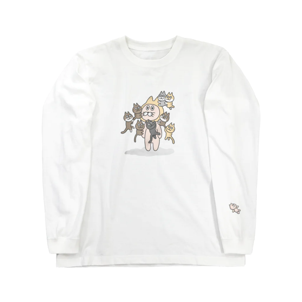 イッチャマンの8にゃんむらがり Long Sleeve T-Shirt